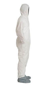 DuPont™ ProShield® 10 Coveralls (Attached Hood and Boots, Elastic Wrists) - Large/White - 25/Pack