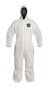 DuPont™ ProShield® 10 Coveralls (Attached Hood, Elastic Wrists and Ankles) - XLarge/White - 25/Pack