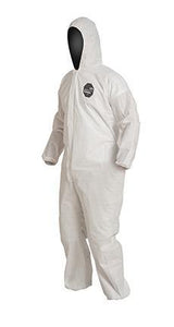 DuPont™ ProShield® 10 Coveralls (Attached Hood, Elastic Wrists and Ankles) - Large/White - 25/Pack