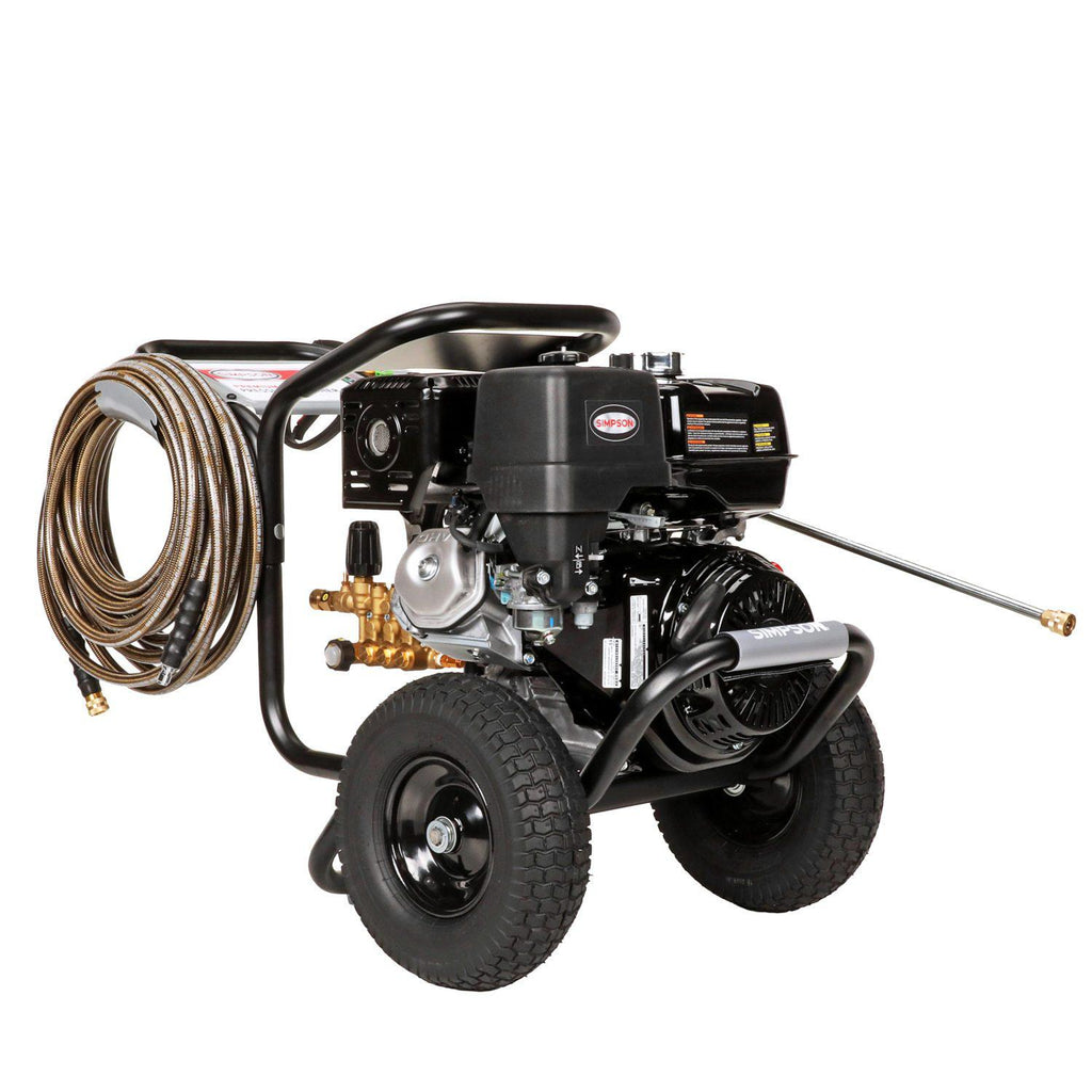 PowerShot 4200 PSI @ 4.0 GPM HONDA GX390  w/ AAA Industrial Triplex Pump Cold Water Professional Gas Pressure Washer by SIMPSON - NEW SILVER FRAME (49-State)