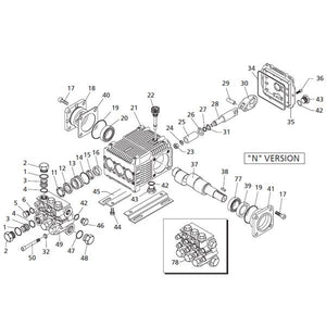 Annovi Reverberi - RK1416N 3.7GPM/2300PSI/1450RPM Pump