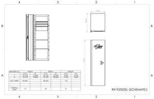 Extreme Tools® GearWrench GW Series 19" 3 Drawer / 3 shelf Side Lockers