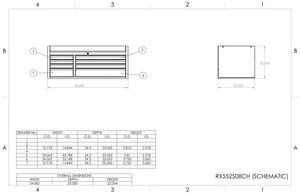 Extreme Tools® RX Series 55"W x 25"D 8 Drawer Top Chest