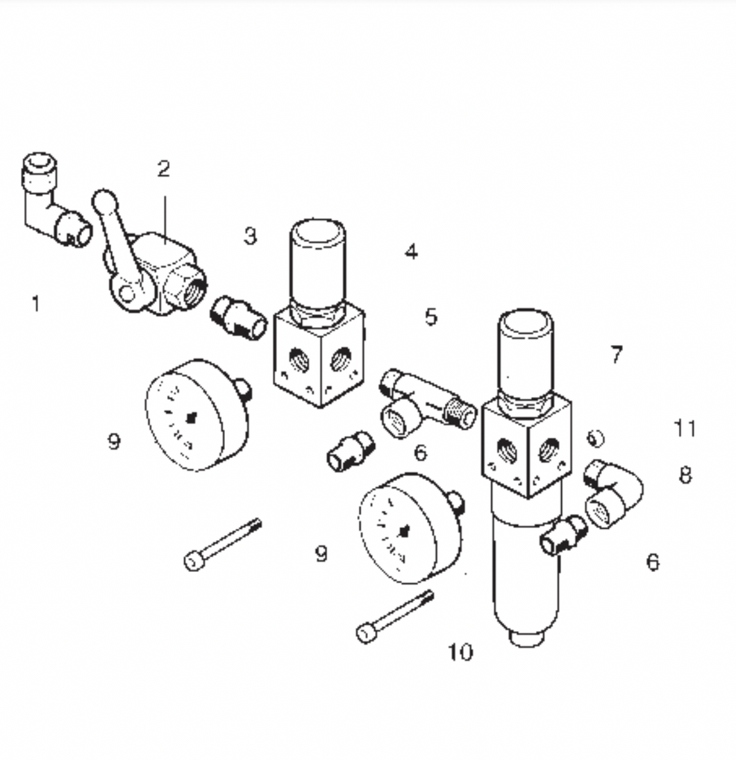 IWATA 04307151 Air Regulator Set