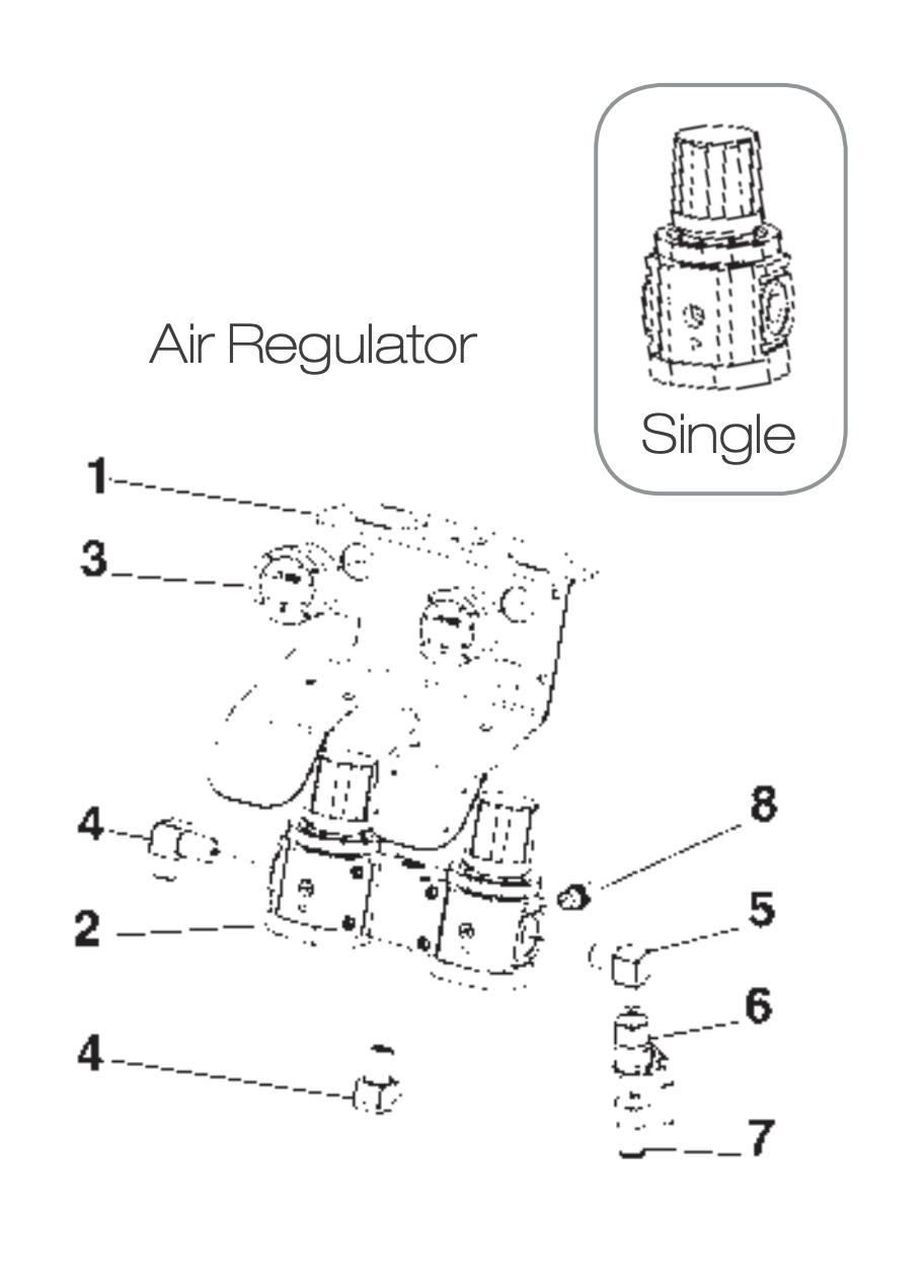 IWATA 04492910 Pressure Gauge for Air Regulator