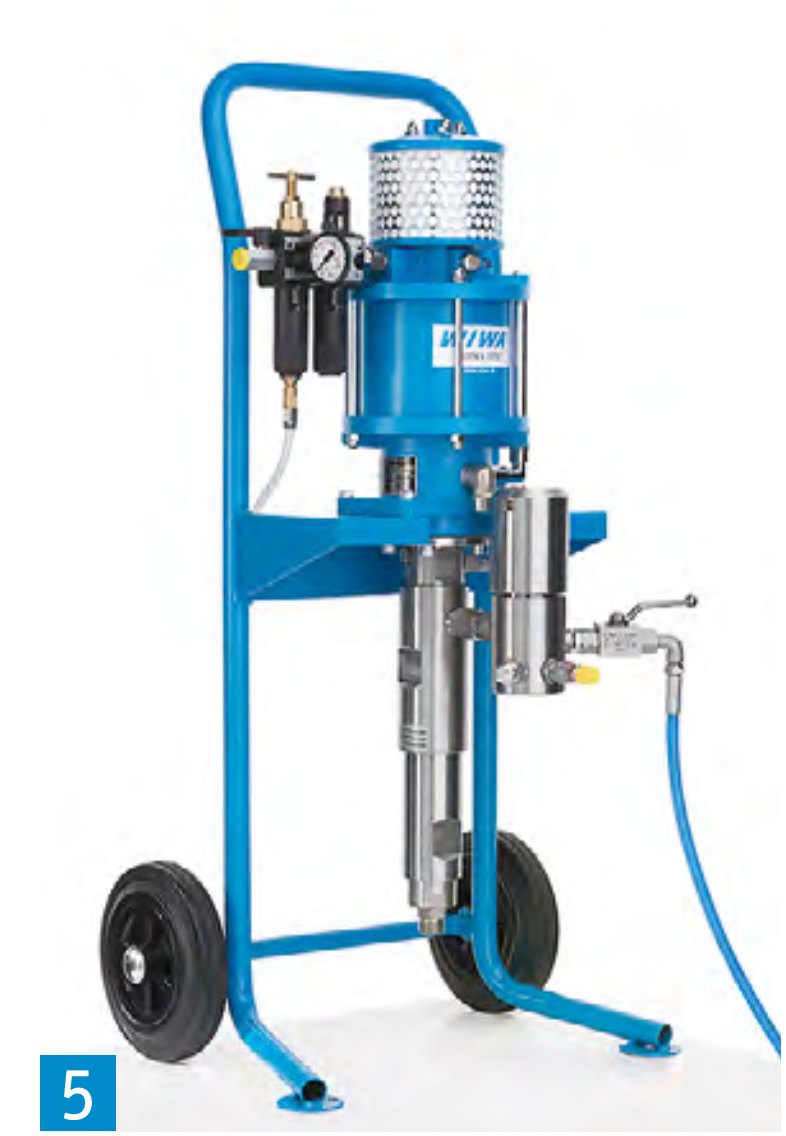 WIWA Profit Series Model 4210 10:1 1160 PSI Air-Assist Sprayer Unit on Cart - Carbon Steel Version