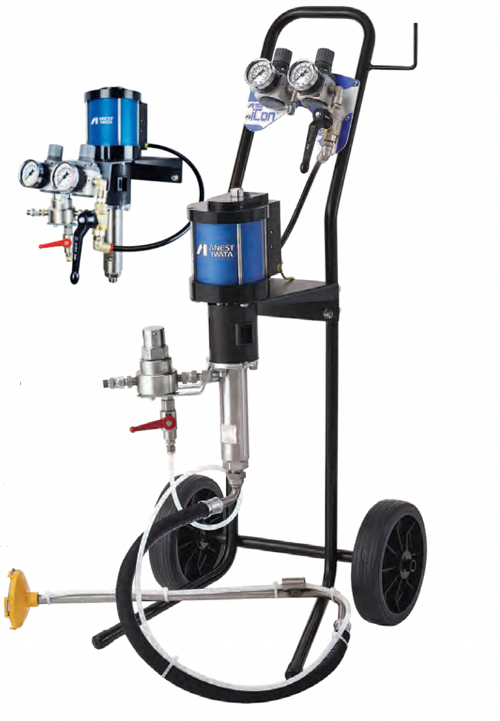 IWATA ICON Series ICON-M233N-S2 30:1 3046 PSI Multi Spray Pump & Kit w/ Assembled on Cart Frame