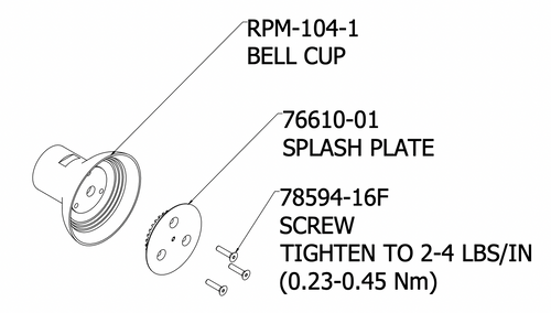 RANSBURG RPM-457-1 Titanium 57mm Bell Cup Assembly