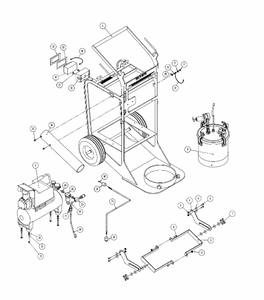 Ransburg No. 2 Deuce Cart Finishing System (LSX / 25' Cable)