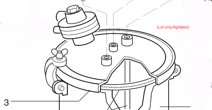 Binks PT-425 83C Zinc Plated Lid Only, Agitator