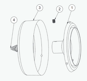 Ransburg 11488-00 No. 2 Process Gun  4" Bell Assembly