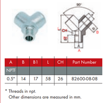 Load image into Gallery viewer, Two-way Outlet Y Adapter NPT x NPT