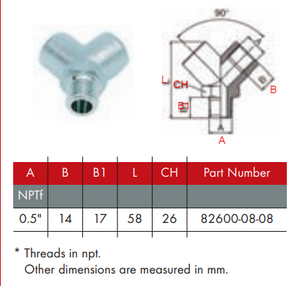 Two-way Outlet Y Adapter NPT x NPT