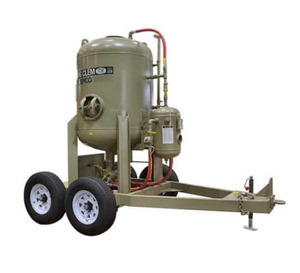 Clemco 30925 Pro-Series Big Clem Bulk Buster Blast Machine (160-cuft., 2-operator Stations w/ Pneumatic Remote: 90"W x 118"H x 180"D) - Yard Towable