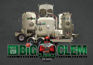 Clemco 30903  Pro-Series Big Clem Bulk Buster Blast Machine (60-cuft., 2-operator Stations w/ Pneumatic Remote: 62"W x 108"H x 109"D) - Skid Mounted