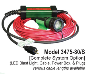 Western Technology 3475 6-LED Blast Light, Light Weight - All Polyurethane Body, 100Ft Cable, Power Box, & Cord Plug Includes Stanchion