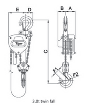 Load image into Gallery viewer, Tiger Lifting TR7CB-0300-10 3.0-ton 10-ft. Std. Lift Industrial Chain Block