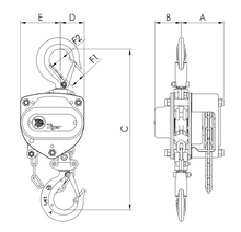 Load image into Gallery viewer, Tiger Lifting CB-0025-20 0.25-ton 20-ft. Std. Lift Mini Chain Block TCB (Manual Chain Hoist)