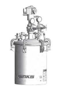 Binks 183S Series 5-gal Stainless Steel Pressure Tank - Single (Regulated air to tank only)