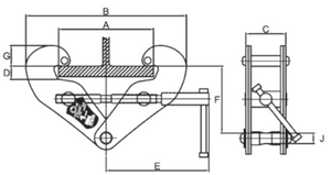 Tiger Lifting 2-tons Adjustable Beam Clamp BC