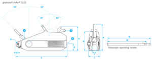 Griphoist®/Tirfor® TU32 Heavy Duty Wire Rope Hoist w/ 40 ft Assembly