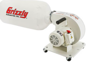 Grizzly G1163P - 1 HP Light Duty Dust Collector - Polar Bear Series