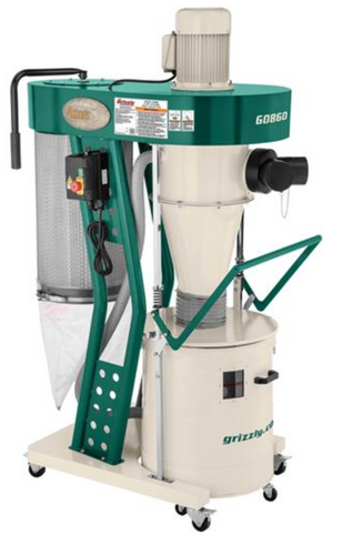 Grizzly G0860 - 1-1/2 HP Portable Cyclone Dust Collector