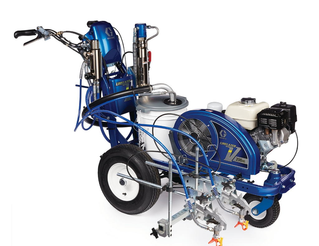 Graco LineLazer V 200HS Standard Series Gas Hydraulic Airless Line Striper - 2 Manual Guns