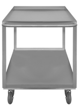 Load image into Gallery viewer, Durham SRSC1624482ALU5PUS Stainless Steel Stock Cart, 2 Shelves, 24-1/8 X 54 X 35