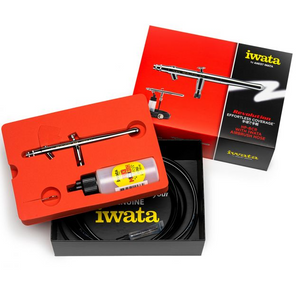 Iwata Revolution HP-BCR Siphon Feed Dual Action Airbrush with Iwata Airbrush Hose