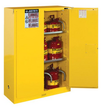 Load image into Gallery viewer, Sure-Grip® EX 90-gal.capacity Flammable Cabinet w/ 2 Shelves &amp; 2 Self-Close Doors - Yellow