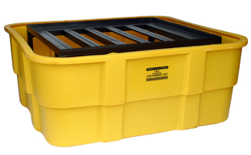 Eagle IBC Containment Unit with Steel Platform, No Drain, Yellow