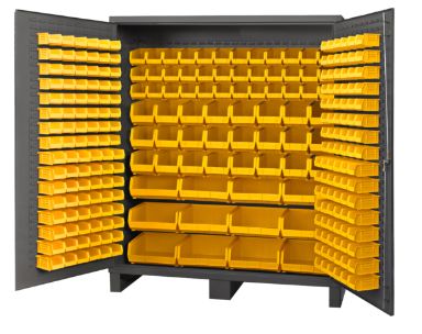 Durham SSC-722484-BDLP-264-95 Cabinet, 14 Gauge , 264 Yellow Bins , 72 X 24 X 84