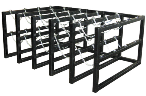 Justrite™ Gas Cylinder Barricade Rack 20 Cylinder Capacity 5 Wide by 4 Deep