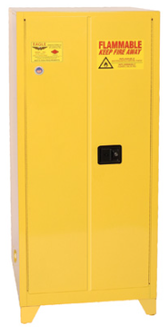 Eagle Tower™ Safety Cabinet, 60 Gal., 2 Shelves, 2 Door, Self Close, Yellow