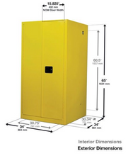 Load image into Gallery viewer, Eagle Flammable Liquid Safety Cabinet, 60 Gal. 2 Shelves, 2 Door, Self Close, Red