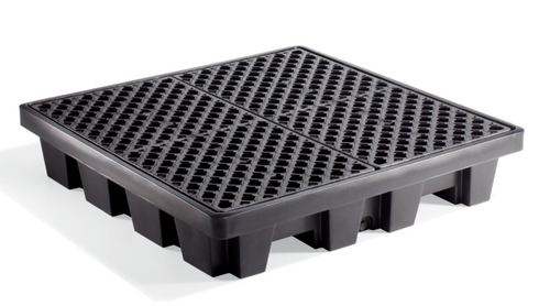 PIG® 4-Drum Poly Spill Containment Pallet W/O Drain