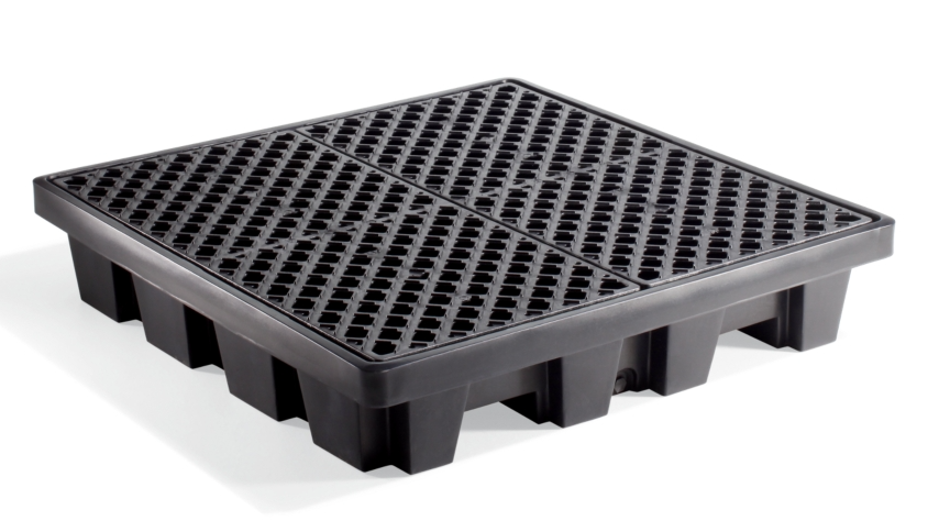 PIG® 4-Drum Poly Spill Containment Pallet W/O Drain