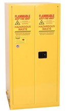 Load image into Gallery viewer, Eagle Haz-Mat One Drum Vertical Safety Cabinet, 55 Gal., 1 Shelf, 2 Door, Self Close, Yellow