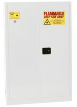 Load image into Gallery viewer, Eagle Flammable Liquid Safety Cabinet, 45 Gal., 2 Shelves, Sliding Self Close, White