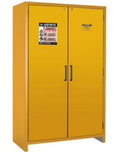 Load image into Gallery viewer, Justrite™ 90-Minute EN Flammable Safety Cabinet, 45 Gal., 3 shelves, 2 hybrid-close doors, Yellow