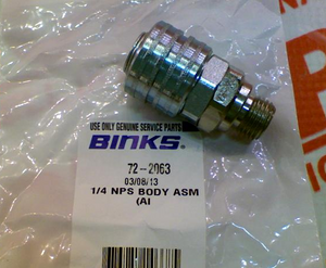 Binks 72-2063 1/4 Nps Male Coupler