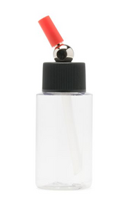 Iwata I4501 Crystal Clear Bottle 1 oz / 30 ml Cylinder With Adaptor Cap