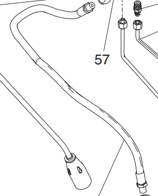 Graco 16Y250 Gas Hose, Die Front