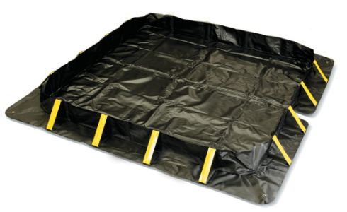 Eagle Talon™ SX Berm, 10'x40'x1', 2992 Gal. Spill Capacity, Black