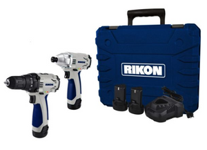 Rikon Tools 31-122 12V Li Drill/ Impact Driver Combo Kit