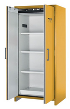 Load image into Gallery viewer, Justrite™ 90-Minute EN Flammable Safety Cabinet, 30 Gal., 3 shelves, 2 hybrid-close doors, Yellow