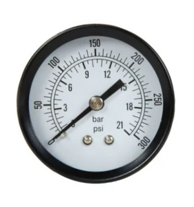 Powermate Tools 2", 300 PSI Pressure Gauge, 1/4" Back Connect