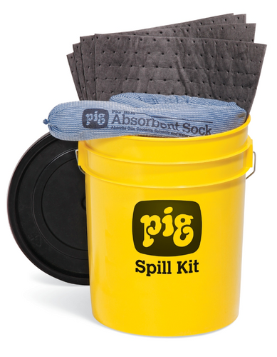 PIG® Spill Kit in 5-Gallon High-Visibility Economy Container