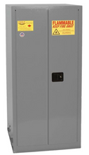 Load image into Gallery viewer, Eagle One Drum Vertical Safety Cabinet, 55 Gal., 1 Shelf, 2 Door, Manual Close, Gray